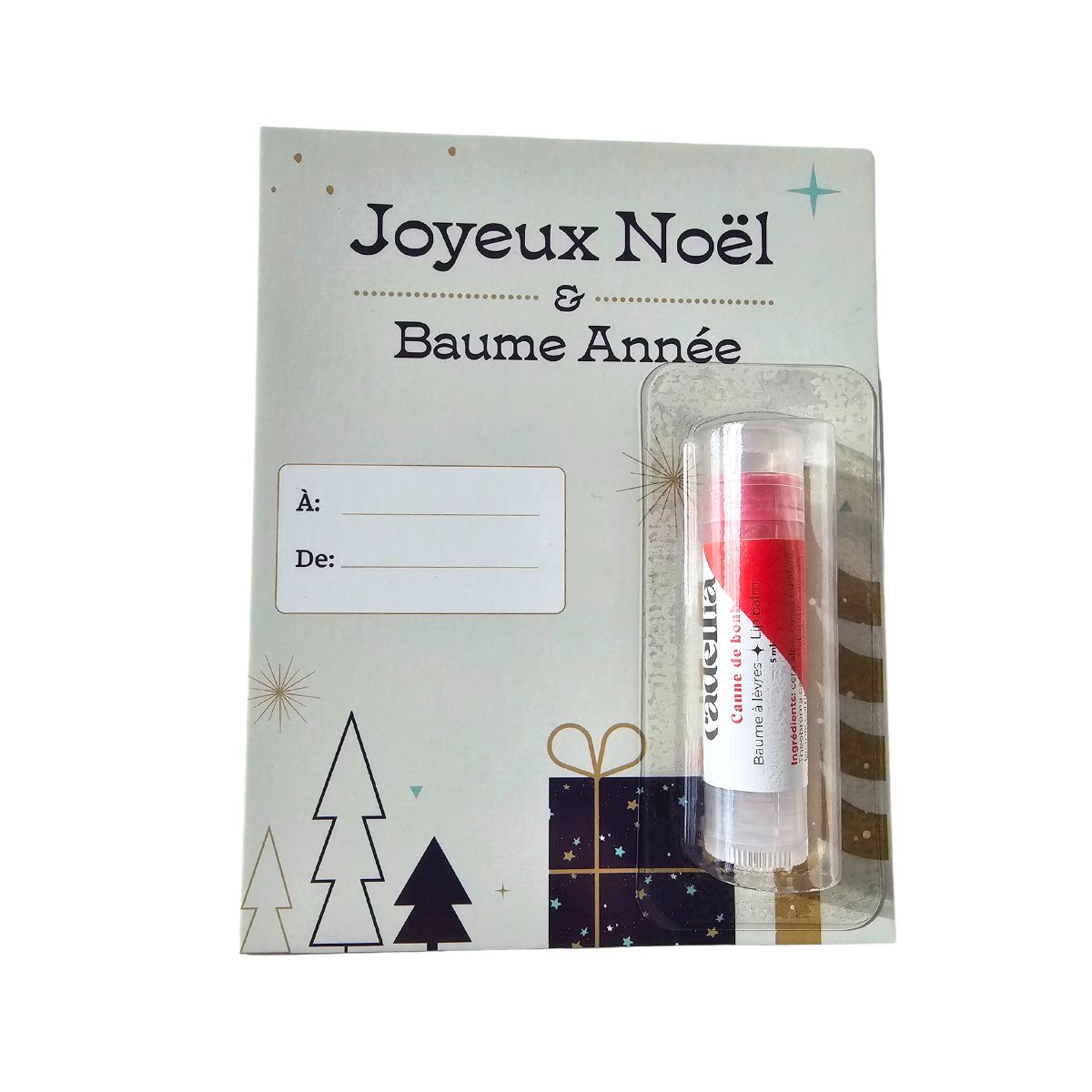 Carte de souhaits - Joyeux Noël et baume année! - Saveur Nicolas des bois